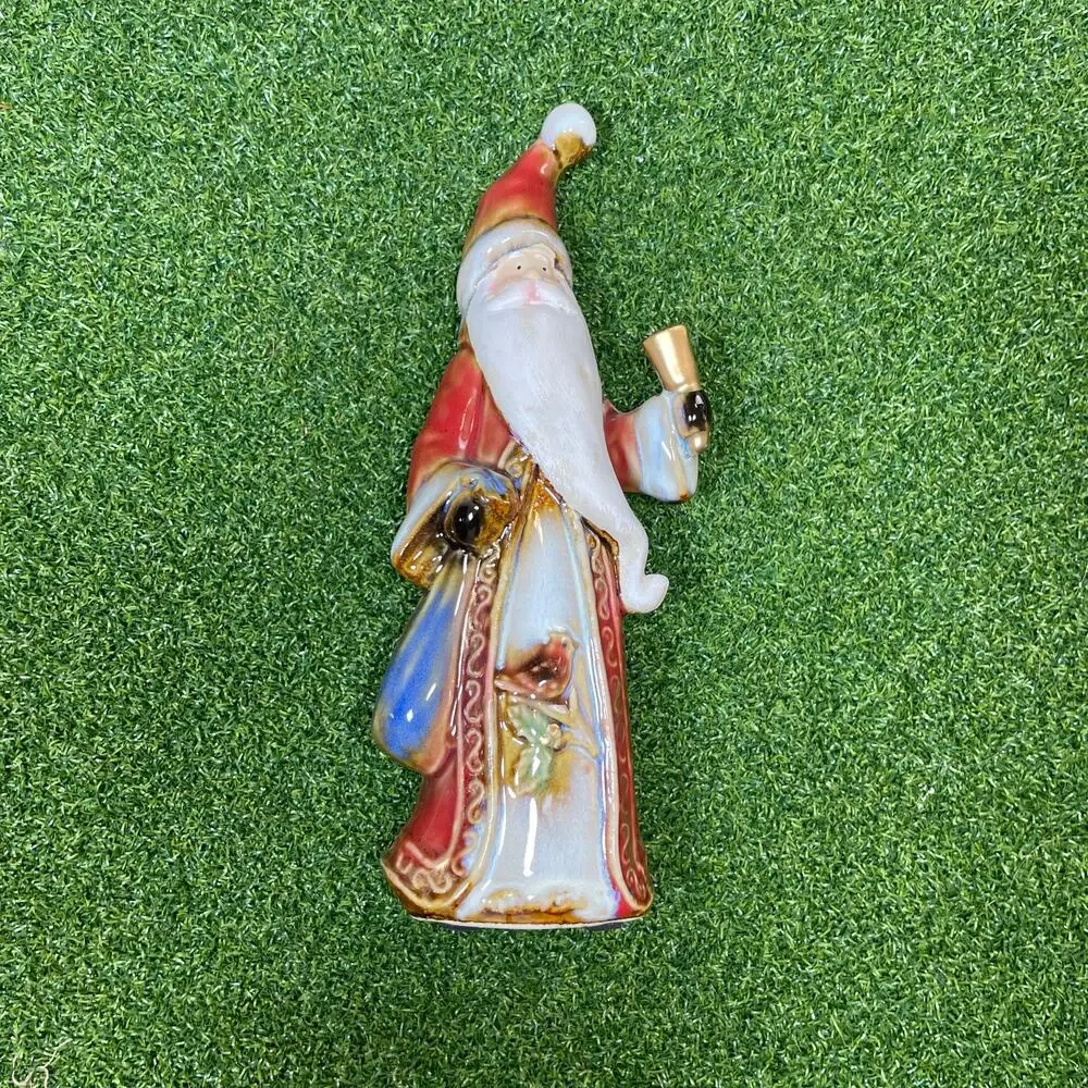 Old World Style Glazed Ceramic Santa Claus Figurine 8